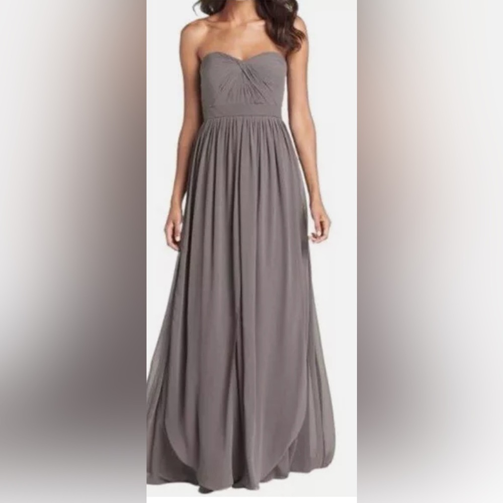 Jenny Yoo Aiden Gray  Dress